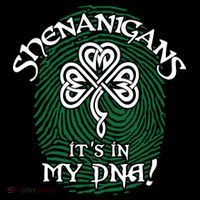 Funny St Patrick's Day Shenanigans It's In My DNA Fingerprint Tank Top