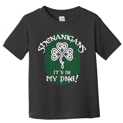 Funny St Patrick's Day Shenanigans It's In My DNA Fingerprint Toddler T-Shirt