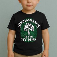 Funny St Patrick's Day Shenanigans It's In My DNA Fingerprint Toddler T-Shirt