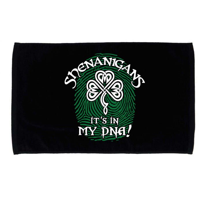 Funny St Patrick's Day Shenanigans It's In My DNA Fingerprint Microfiber Hand Towel