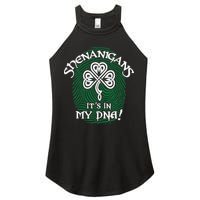 Funny St Patrick's Day Shenanigans It's In My DNA Fingerprint Women's Perfect Tri Rocker Tank