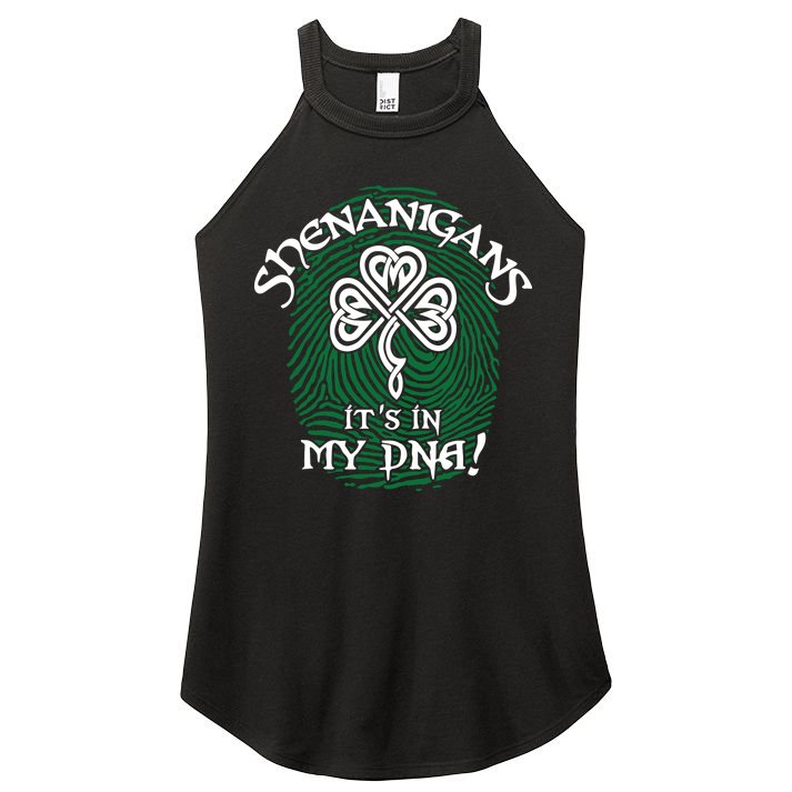 Funny St Patrick's Day Shenanigans It's In My DNA Fingerprint Women's Perfect Tri Rocker Tank