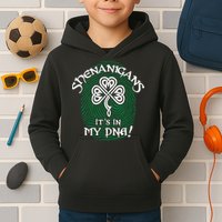 Funny St Patrick's Day Shenanigans It's In My DNA Fingerprint Kids Hoodie