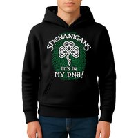 Funny St Patrick's Day Shenanigans It's In My DNA Fingerprint Kids Hoodie