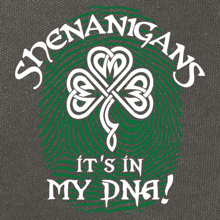Funny St Patrick's Day Shenanigans It's In My DNA Fingerprint Cotton Canvas Backpack