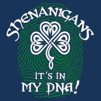 Funny St Patrick's Day Shenanigans It's In My DNA Fingerprint Infant Baby Jersey Bodysuit