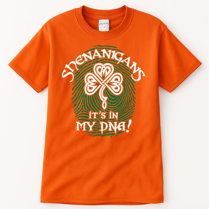 Funny St Patrick's Day Shenanigans It's In My DNA Fingerprint Tall T-Shirt