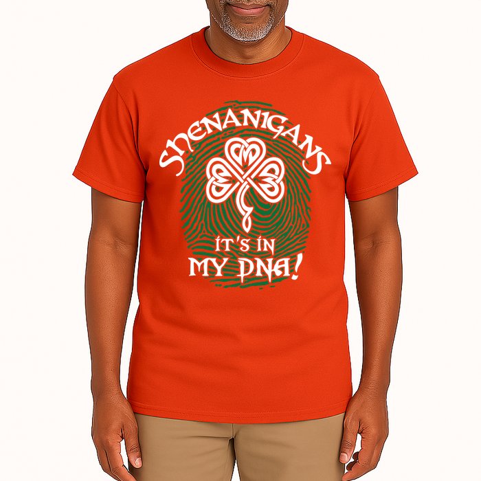 Funny St Patrick's Day Shenanigans It's In My DNA Fingerprint Tall T-Shirt