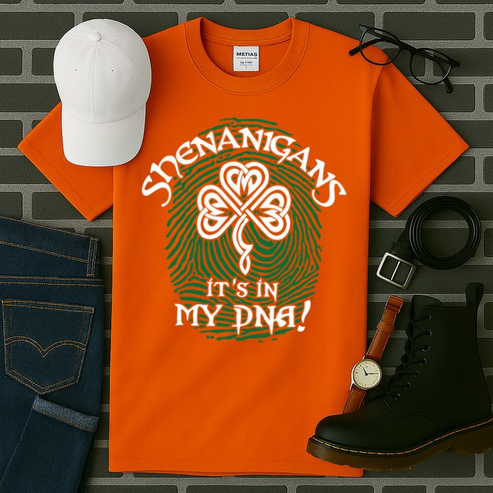 Funny St Patrick's Day Shenanigans It's In My DNA Fingerprint Tall T-Shirt