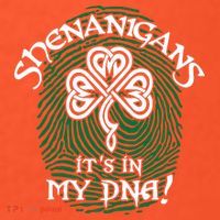 Funny St Patrick's Day Shenanigans It's In My DNA Fingerprint Poster