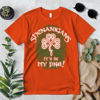 Funny St Patrick's Day Shenanigans It's In My DNA Fingerprint Premium T-Shirt