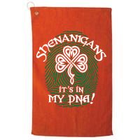 Funny St Patrick's Day Shenanigans It's In My DNA Fingerprint Golf Towel