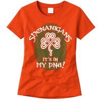 Funny St Patrick's Day Shenanigans It's In My DNA Fingerprint Womens T-Shirt