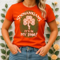 Funny St Patrick's Day Shenanigans It's In My DNA Fingerprint Womens T-Shirt