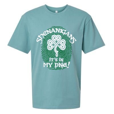 Funny St Patrick's Day Shenanigans It's In My DNA Fingerprint Sueded Cloud Jersey T-Shirt