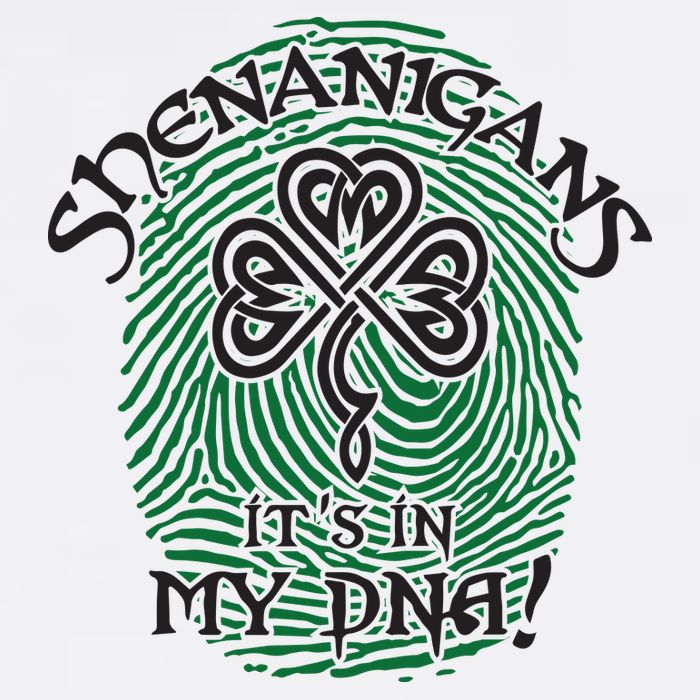 Funny St Patrick's Day Shenanigans It's In My DNA Fingerprint Garment-Dyed Sweatshirt
