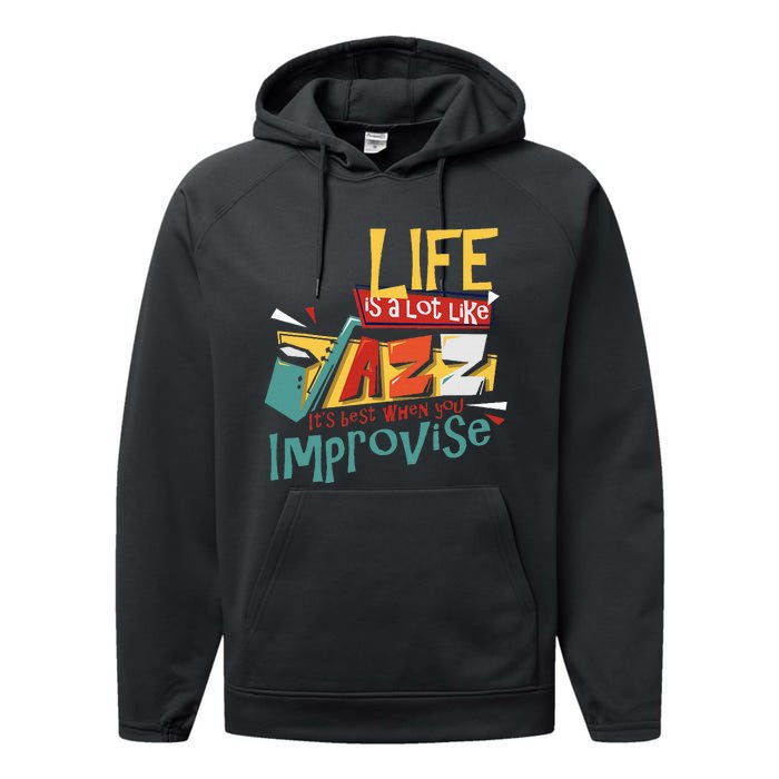 Funny Sax Player Gifts Jazz Music Saxophone Performance Fleece Hoodie