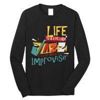 Funny Sax Player Gifts Jazz Music Saxophone Long Sleeve Shirt