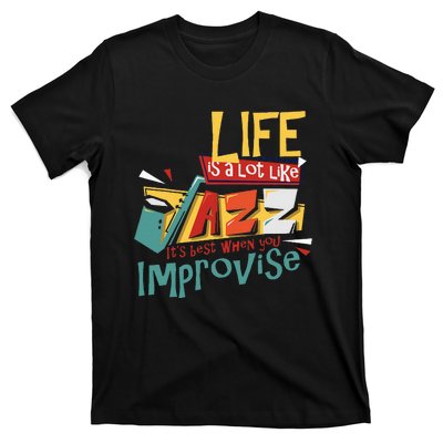 Funny Sax Player Gifts Jazz Music Saxophone T-Shirt