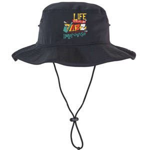 Funny Sax Player Gifts Jazz Music Saxophone Legacy Cool Fit Booney Bucket Hat