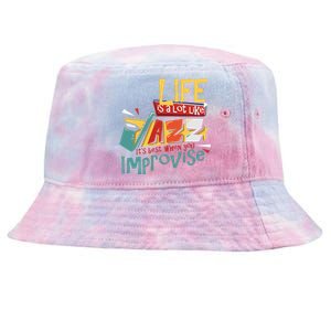 Funny Sax Player Gifts Jazz Music Saxophone Tie-Dyed Bucket Hat