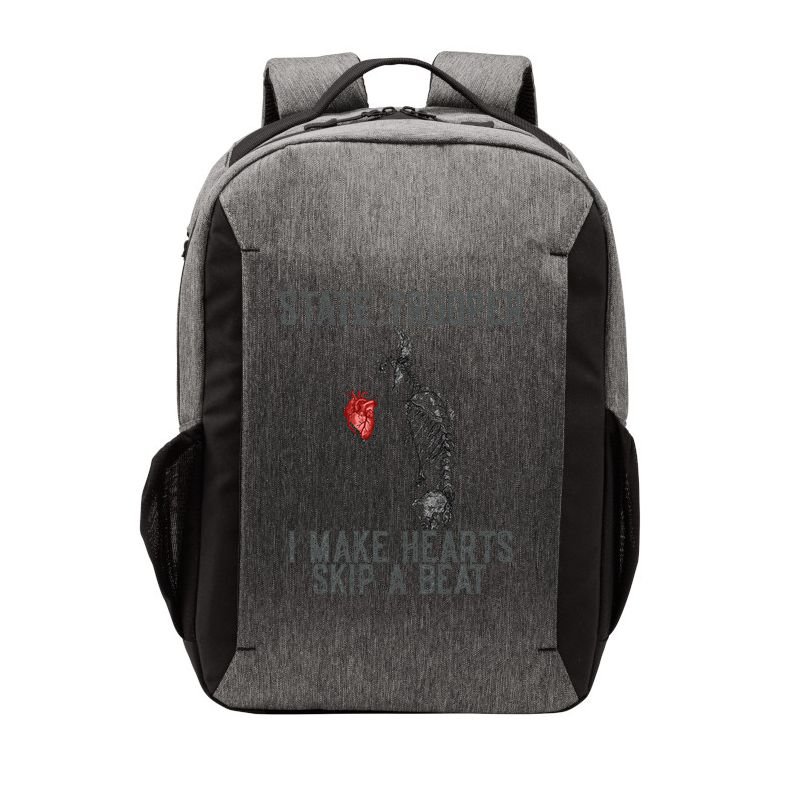 Funny State Police Saying Skeleton Design Hearts Skip A Vector Backpack