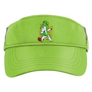 Funny St Patricks Dabbing Leprechaun Unicorn Adult Drive Performance Visor