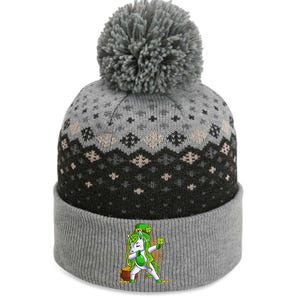 Funny St Patricks Dabbing Leprechaun Unicorn The Baniff Cuffed Pom Beanie