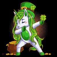 Funny St Patricks Dabbing Leprechaun Unicorn City Backpack
