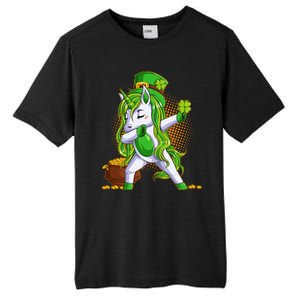 Funny St Patricks Dabbing Leprechaun Unicorn Tall Fusion ChromaSoft Performance T-Shirt