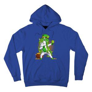 Funny St Patricks Dabbing Leprechaun Unicorn Hoodie