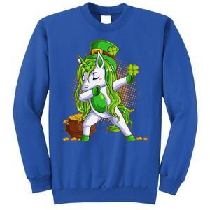 Funny St Patricks Dabbing Leprechaun Unicorn Sweatshirt