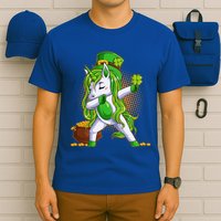 Funny St Patricks Dabbing Leprechaun Unicorn T-Shirt