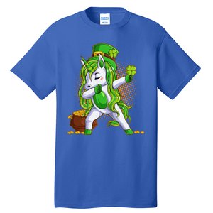 Funny St Patricks Dabbing Leprechaun Unicorn Tall T-Shirt