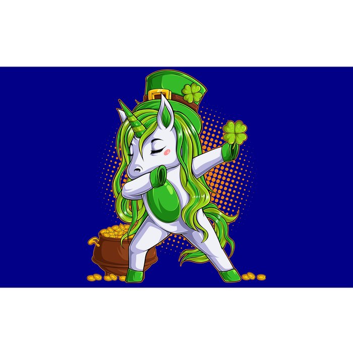 Funny St Patricks Dabbing Leprechaun Unicorn Bumper Sticker