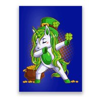 Funny St Patricks Dabbing Leprechaun Unicorn Poster