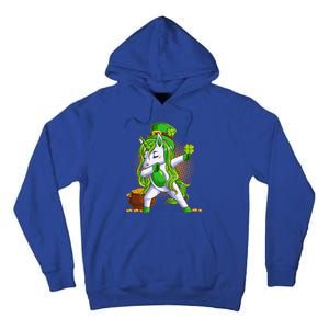 Funny St Patricks Dabbing Leprechaun Unicorn Tall Hoodie