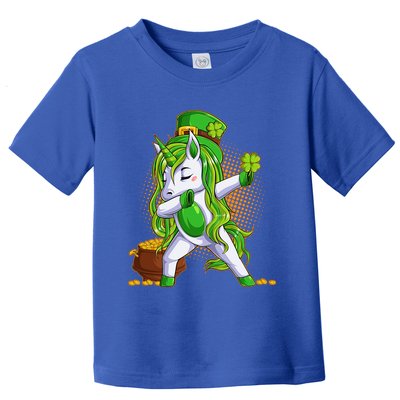 Funny St Patricks Dabbing Leprechaun Unicorn Toddler T-Shirt