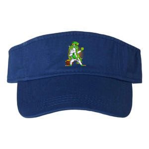 Funny St Patricks Dabbing Leprechaun Unicorn Valucap Bio-Washed Visor