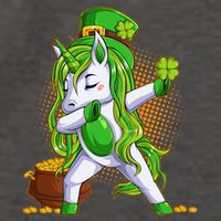 Funny St Patricks Dabbing Leprechaun Unicorn Vector Backpack