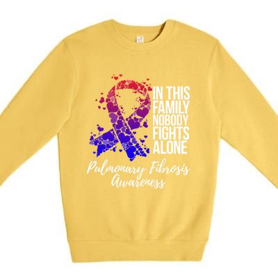 Family Support Pulmonary Fibrosis Awareness Gift Premium Crewneck Sweatshirt