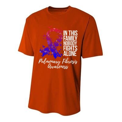 Family Support Pulmonary Fibrosis Awareness Gift Performance Sprint T-Shirt