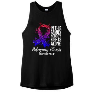 Family Support Pulmonary Fibrosis Awareness Gift Ladies PosiCharge Tri-Blend Wicking Tank