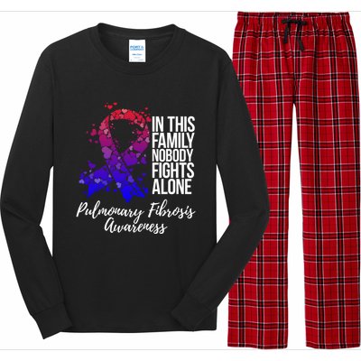 Family Support Pulmonary Fibrosis Awareness Gift Long Sleeve Pajama Set