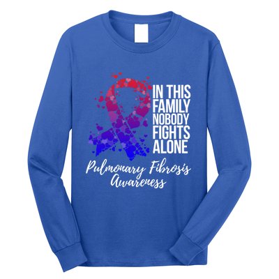 Family Support Pulmonary Fibrosis Awareness Gift Long Sleeve Shirt