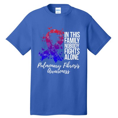 Family Support Pulmonary Fibrosis Awareness Gift Tall T-Shirt