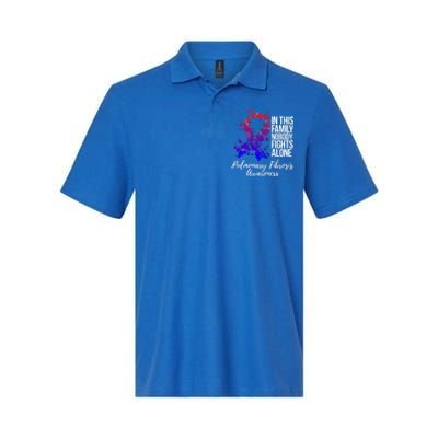 Family Support Pulmonary Fibrosis Awareness Gift Softstyle Adult Sport Polo