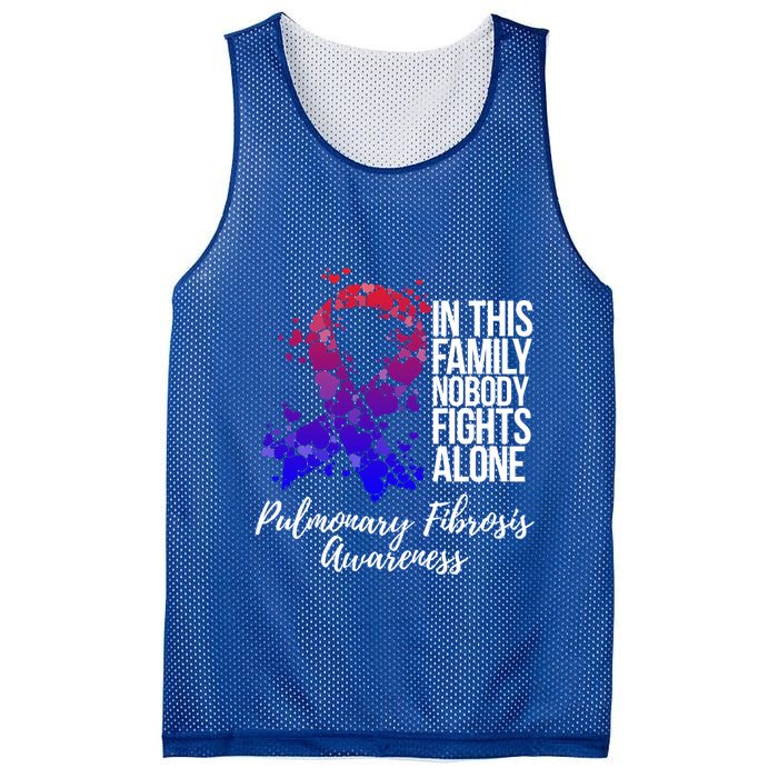 Family Support Pulmonary Fibrosis Awareness Gift Mesh Reversible Basketball Jersey Tank