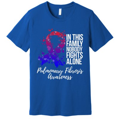 Family Support Pulmonary Fibrosis Awareness Gift Premium T-Shirt