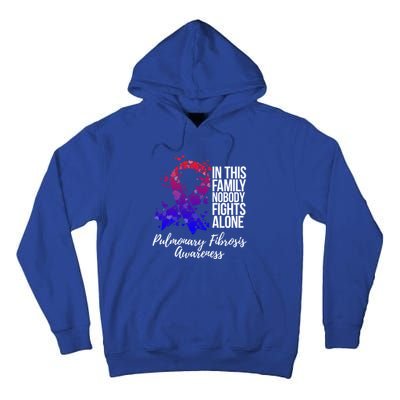 Family Support Pulmonary Fibrosis Awareness Gift Tall Hoodie